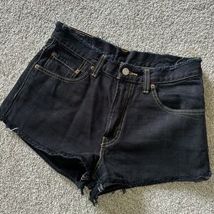 Black Levi Denim 550 relaxed fit shorts